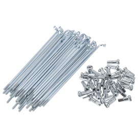 TUCKBOLD Bicycle Spokes Bike Wheel Spokes Silver Tone Nipple 1 Set 13G 100mm Length 45 Steel Galvanized