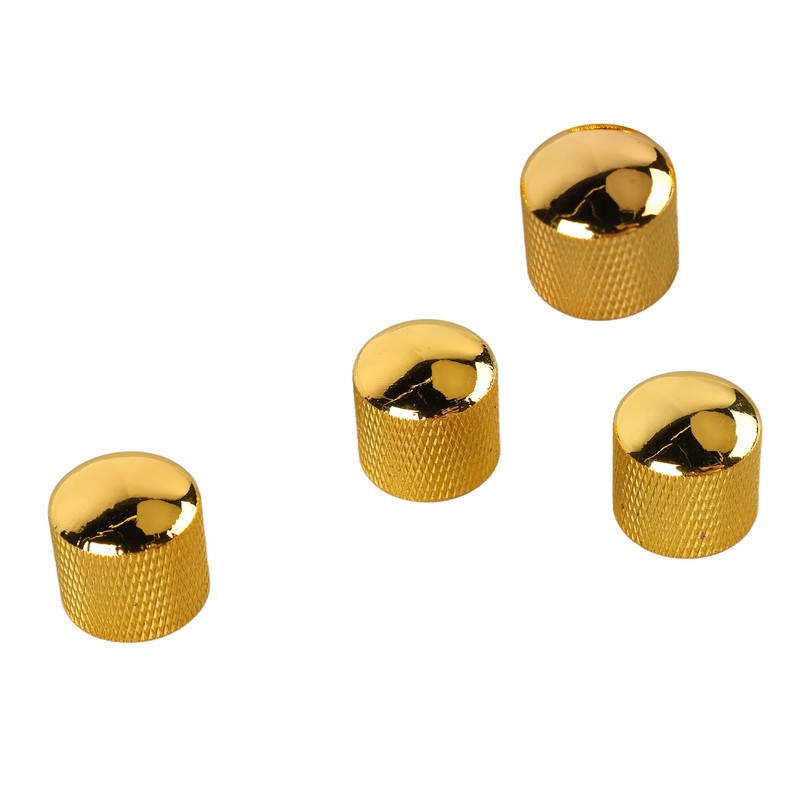 4Pcs Guitar Knob Metal Volume Tone Dome Control Knob Musical