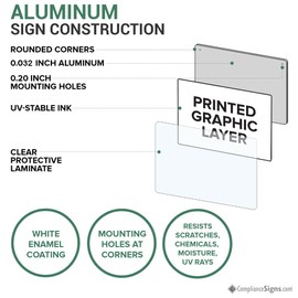 ComplianceSigns.com NFPA 704 Blank NFPA Hazard Diamond Placard Sign, 15x15 in. Aluminum for Hazmat Emergency Response Identification