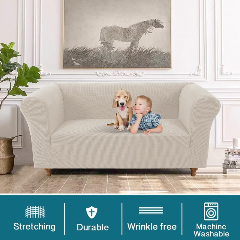 Turquoize Stretch Sofa Cover for Chesterfield Sofa Loveseat Sofa Covers