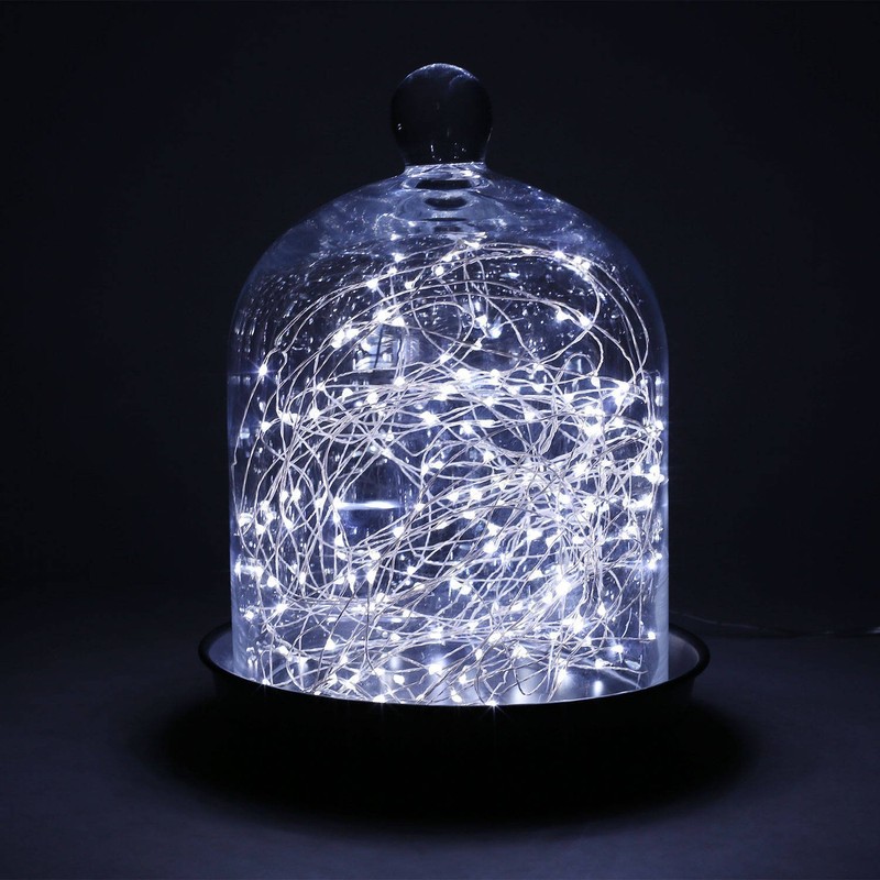 BXROIU 2 x20LEDs Fairy Lights Battery Operated, Silver Wire 2