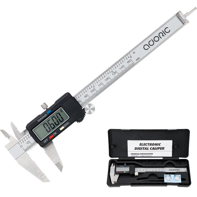 Adoric Digital Caliper, Electronic Digital Caliper Stainless Steel Body with
