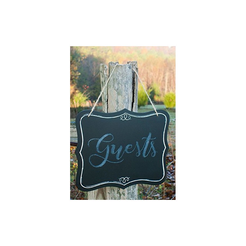 Lara's Crafts French Bistro Chalkboard with Jute Hanger, 10" L