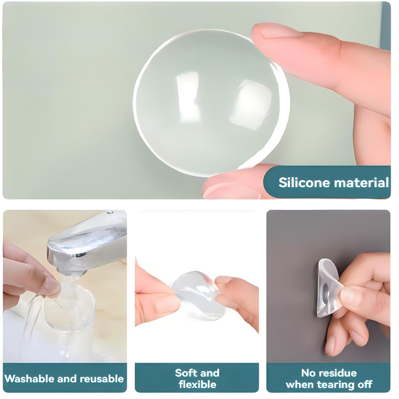 Wall Protectors from Door Knobs-Efbock Silicone Door Stoppers Wall Protector-Premium