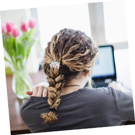 IWOWHERO 3pcs Pearl Hair Clip Small Hair Clips Mini Styling Dressy Small Thick Party Wedding Tiny Pearls Women Pins Fancy Barrette Stylish Sparkly Barrettes Alloy Silver