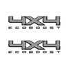 4X4 Bedside Vinyl Decal for Ford Eco Boost Trucks Silver