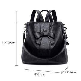 AINUOEY 76675-parent Rucksack Bag Pack for Women Mini Mass Production Backpack for Adults Fashion 1 Piece, Black