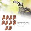 10PCS Golf Head Protective Covers Waterproof PU Material Golf Putter