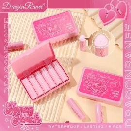 Set Labial Dragon Ranee Mate 6 Tonos Rosados Mini