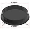 4 x Hub Caps, 60 mm Diameter, Wheel Centre Caps,