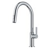 KRAUS Oletto Single Handle Pull Down Kitchen Faucet in Chrome,