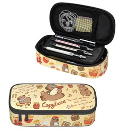ERRKEWEND Capybara Graphic Pencil Case with Zipper Multifunction Stationery Pencil Bag for Teens Students School Supplies