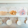 Woozettn Plastic Candy Jar,Hexagon Cookie Jars for Kitchen,Clear Hexagonal Containers