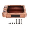 Water Cooling Radiator Red Copper 7mm Round Pipe G1/4 Thread