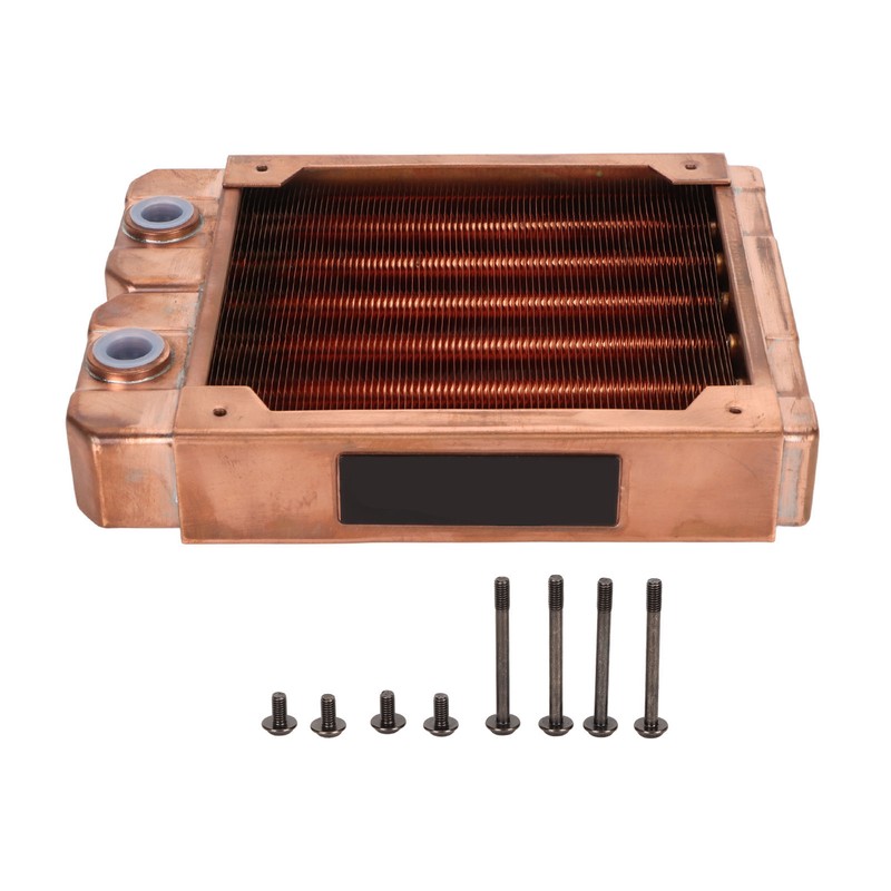 Water Cooling Radiator Red Copper 7mm Round Pipe G1/4 Thread