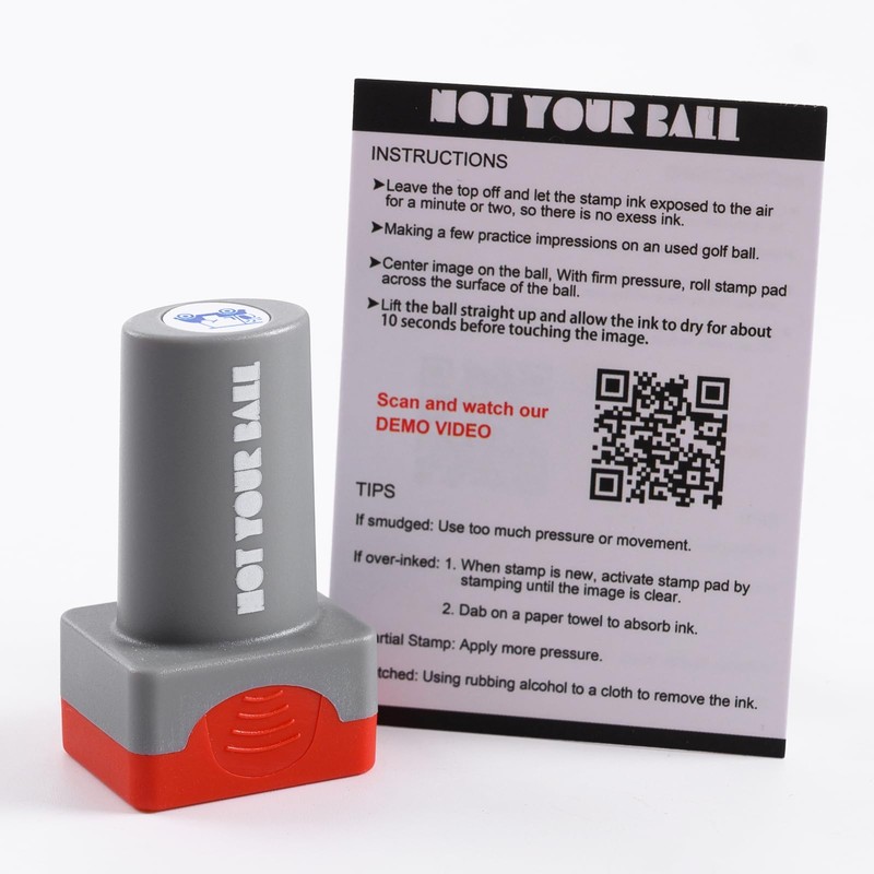 ZEETY Golf Ball Stamp, Golf Ball Stamper, Self-Inking Golf Ball