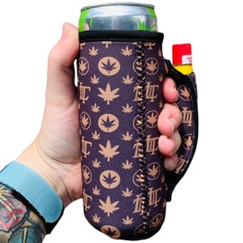Lit Handlers Slim Can Holder - 12 oz Tall Can Sleeve for Slim Drinks - Neoprene Material Insulated Beverage Cooler & Cover - Reusable Drink Insulator Sleeve for Beach, Lit Louieed