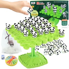 kykake Panda Balance Game Toys,Balance Game Tree Two-Player Parent-Child Interactive Family Tabletop Puzzle Montessori Toy,Frogs Board for Kids and Adults (Panda)