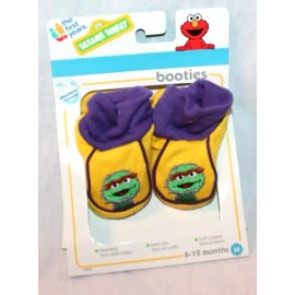 THE FIRST YEARS NEW IN BOX SESAME STREET OSCAR BOOTIES MEDUIM 6-12  MONTHS
