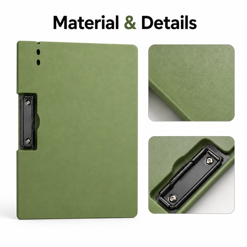 A4 Clipboard Folder with Protective Cover, Plastic Document Organizer and