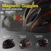 Bicycle Helmet with Visor Lightweight Bicycle Helmet with Magnetic Goggles