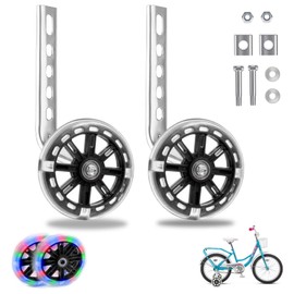 Herbst Bicycle Stabilisers Children's Bike, 1 Pair Universal Stabilisers Adjustable Auxiliary Wheels, Bike Training Wheels for 12 14 16 18 20 Inch Children's Bicycle (Black)