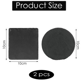 FDRJKN 2 Pcs Tortoise Accessories, Reptile Basking Platform, Tortoise House, Slate Reptile Basking Platform, Aquarium Decoration for Tortoise Snake Frog Lizard Gecko (10 * 10cm)