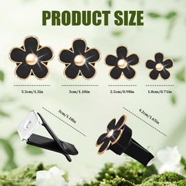 8PCS Daisy Flower Air Vent Clip, Car Air Freshener Clips, Cute Flower Car Air Conditioning Outlet Clip, Charm Car Inter Decor Accessories Diffuser Vent Clips for Women Girls