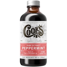 Cook's Pure Peppermint Extract,For Ice Creams, Candies, Icings, Cookies and Beverages, 4 oz