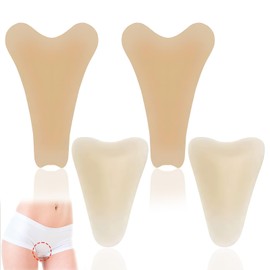 PKRFCJ 4 PCS Camel Toe Concealer, Anti Camel Toe Underwear, Reusable, Waterproof and Sweatproof, Effectively Covers Camel Toe or Unsightly Curves (Light Brown)