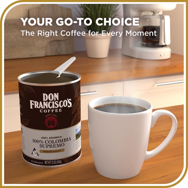 Don Francisco's Premium 100% Colombia Supremo Ground Coffee – Rich,