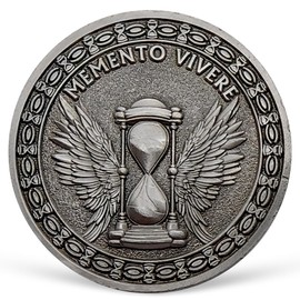 Memento Mori Coin Medallion Stoic Reminder Token Momento Mori Coin Stoicism Gifts for Daily Stoic Practice Stoic Challenge Amor Fati Philosophy Keepsake Novelty Skull Coin Collection