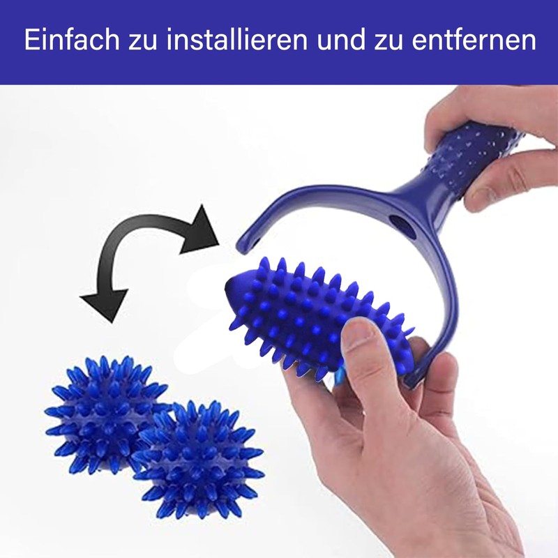 Massage Balls, Massage Roller, Hedgehog Ball, Massage Roller with Handle,