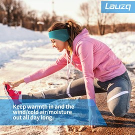 Lauzq Winter Fleece Ear Warmers Muffs Headband for Men Women Kids Ski Running Cycling