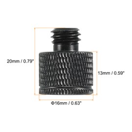 sourcing map Microphone Stand Adapter M10 Female to 3/8 Male Camera Thread Adapter for Microphone Stand Black Pack of 2