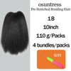 Osuntress Braiding Hair Pre Stretched 10 Inch 4 Packs, Short