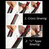 CHUSYYRAY Black 14" 38cm Genuine Leather Thread DIY Car Steering