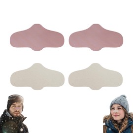 Anyhorse Winter Nose Warmers – 4Pcs Thermal Nose Covers for Women Men, Cold Protection for Outdoor Activities, 5 Colors (04 Blush+Beige)