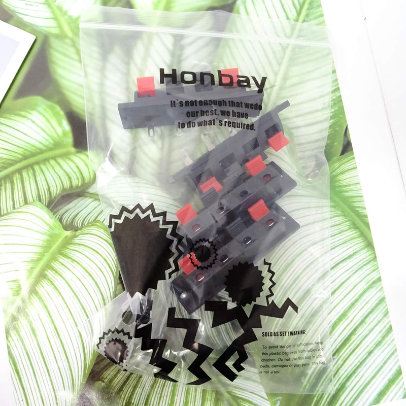 Honbay 4PCS 4 Pin Speaker Terminal Block 4 Position Amplifier