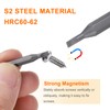 sourcing map 3pcs SL2.0 Slotted Screwdriver Bit 5/32" Hex Shank
