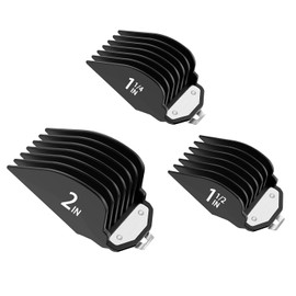 Protectores para Wahl, Juego de Accesorios para Cortapelos de 10, 12 Y 16" con Clip Metálico, 3 Longitudes de Corte de 1,25"/1,5"/2", Peines Recortadores Grandes de Alta Calidad Que Se Adaptan