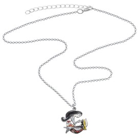 RAIDIN - Collar con colgante de sirena, para el día de la madre, para mamá, esmaltado de aleación de esmalte, para mujer, para fiestas de cumpleaños, para fiestas de cumpleaños, Mediano, Zinc, goteo