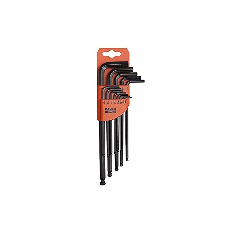 Bahco BE-9780 Hexagon Offset Screwdrivers Set, Black/Orange
