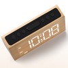 Wooden Digital Alarm Clock for Bedroom,Electric Desk Clock with USB