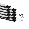 Besseto 10Pack 6.6Ft/2M Black LED Aluminum Channel,LED Strip Light Diffuser