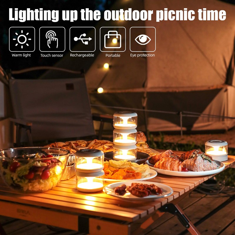 oneleaf Atmosphere Light Portable LED Night Light, Candle lamp, Three