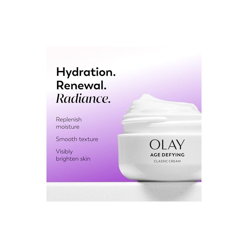 Olay Age Defying Classic Daily Renewal Cream, Face Moisturizer 2.
