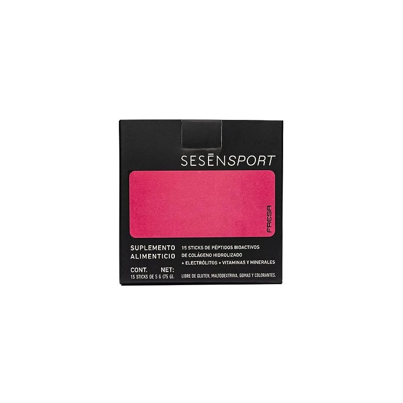 SESEN - ELECTROLITOS SABOR FRESA - 15 STICKS DE 5GR