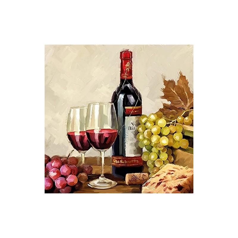 20 Napkins Wine from Grapes | Drinks | Table Decoration