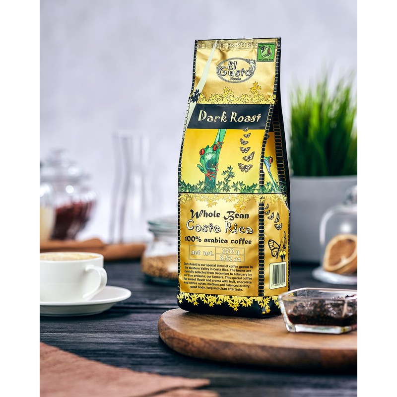 Costa Rican Coffee Dark Roast Whole Bean (8.8oz) - 100%